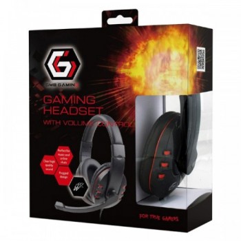 GEMBIRD GHS-402 GAMING HEADSET WITH VOLUME CONTROL GLOSSY BLACK
