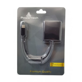 POWERTECH Premium Quality Converter από Mini DP σε DVI, Passive, Black