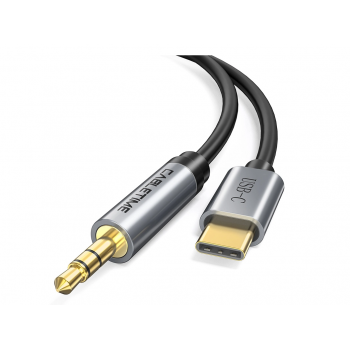 CABLETIME καλώδιο AUX USB Type-C σε 3.5mm C160, 1m, μαύρο
