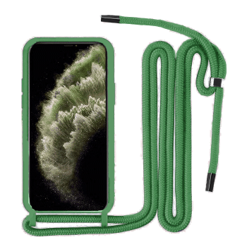 Back Cover Σιλικόνης με Λουράκι για Samsung Galaxy A52/A52S/A52 5G - Χρώμα: Σκούρο Πράσινο