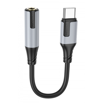 BOROFONE BV19 CREATOR AUDIO ADAPTER - ΤΎΠΟΣ C ΣΕ ΥΠΟΔΟΧΉ 3,5 MM - ΜΑΎΡΟ