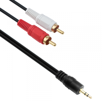 De Tech Cable 3.5mm male - 2 x RCA male 1.5m (18116)