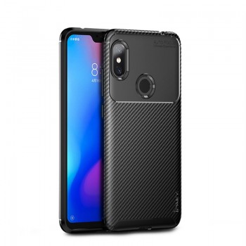 iPaky Carbon Fiber flexible cover TPU case for Xiaomi Redmi Note 6 Pro black